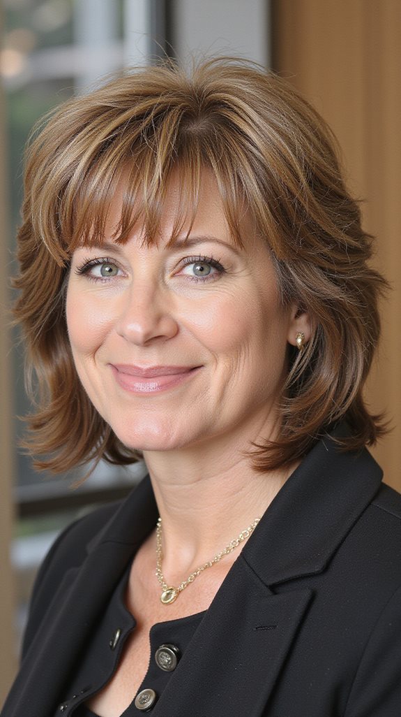 versatile shoulder length shag