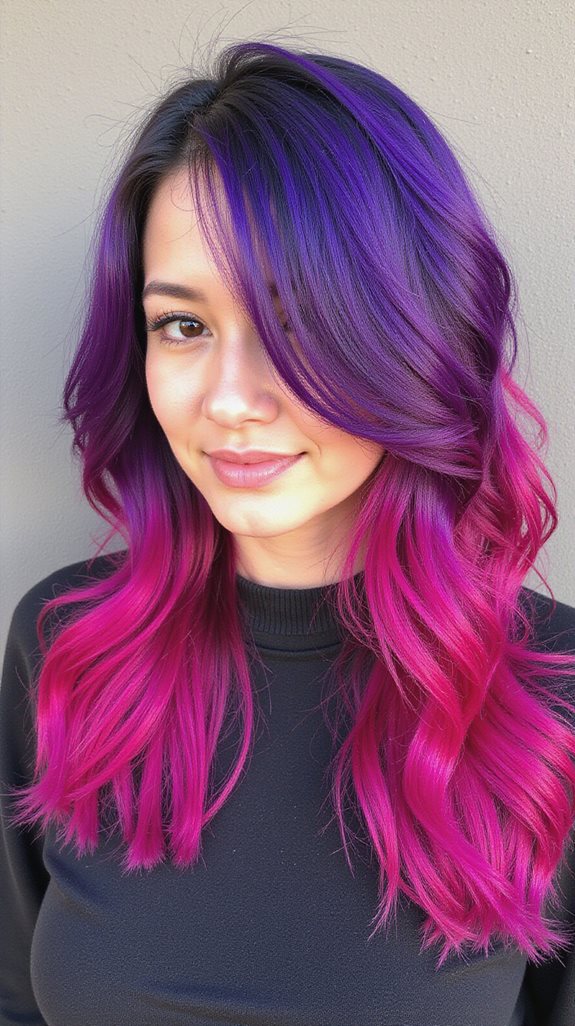 vibrant pink hair styling