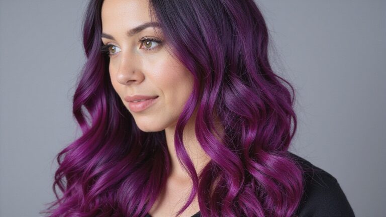 vibrant purple and magenta hairstyles