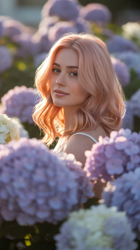 vibrant warm rose blonde