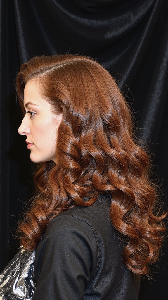 vintage glamour for long hair