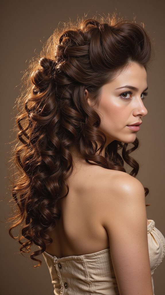 voluminous cascading curls hairstyle