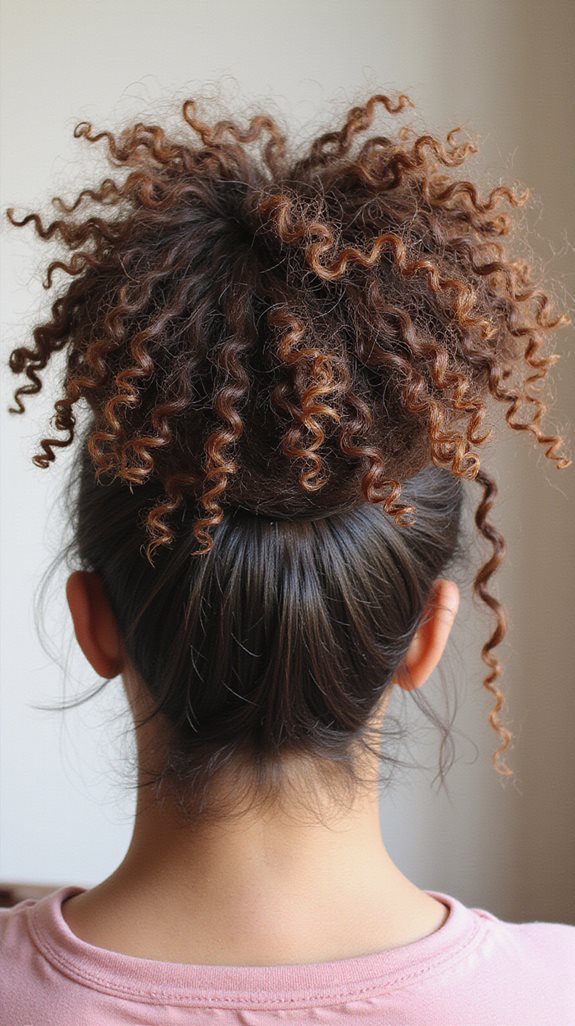 voluminous high messy bun