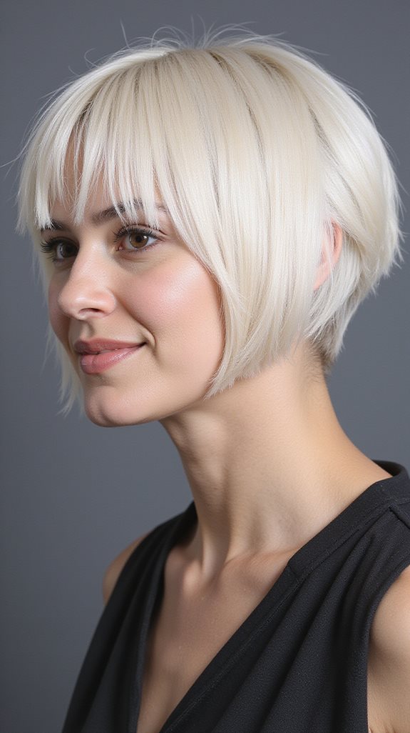 bold platinum wolf cut