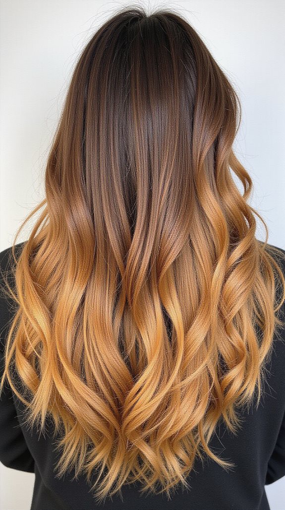 brunette ombre gradient technique