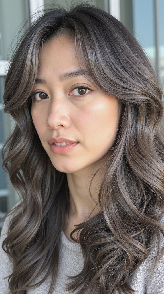 cool toned ash brown hair