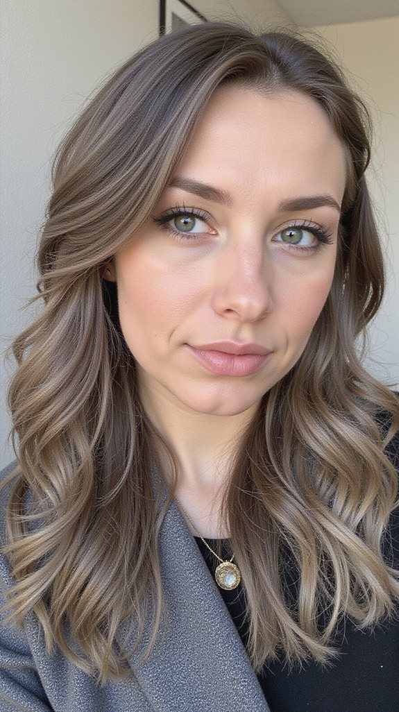 cool toned mushroom brown hair