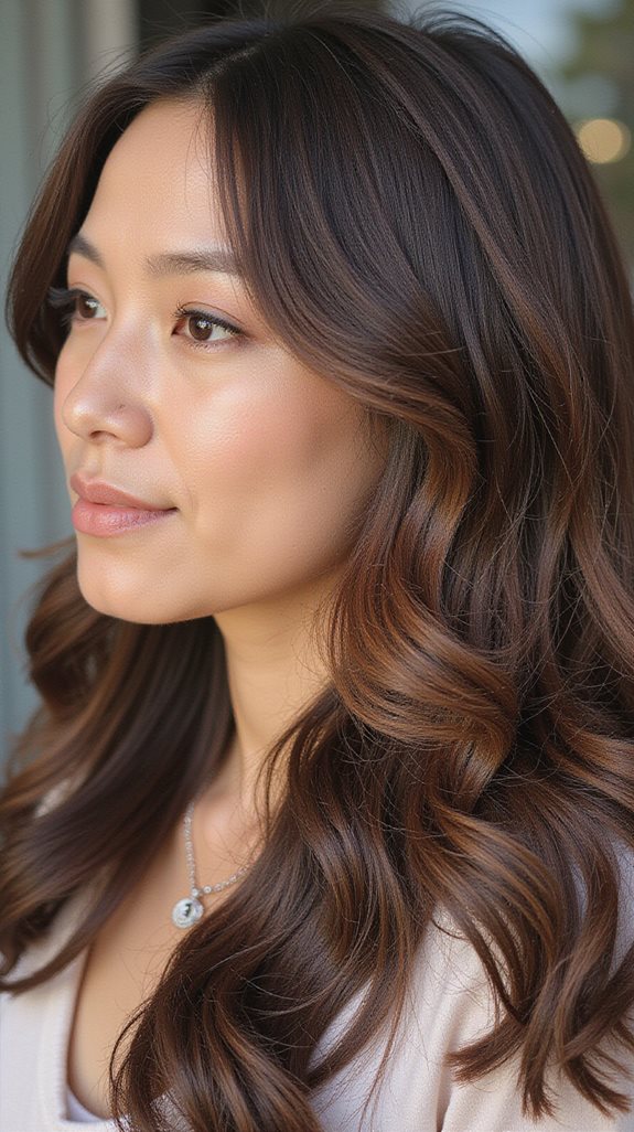 dark chocolate lob highlights