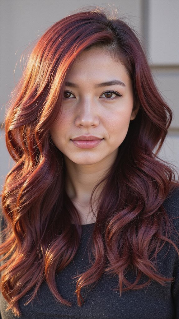 dimensional dark red highlights