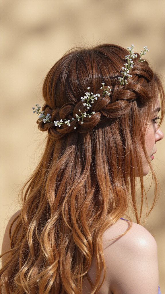 effortless dreamy waterfall braids