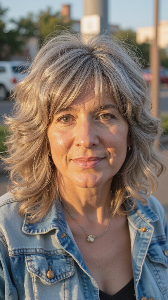 effortless wavy shag hairstyle