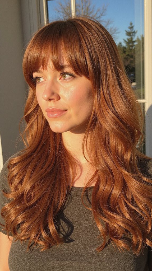 effortlessly polished layered bangs