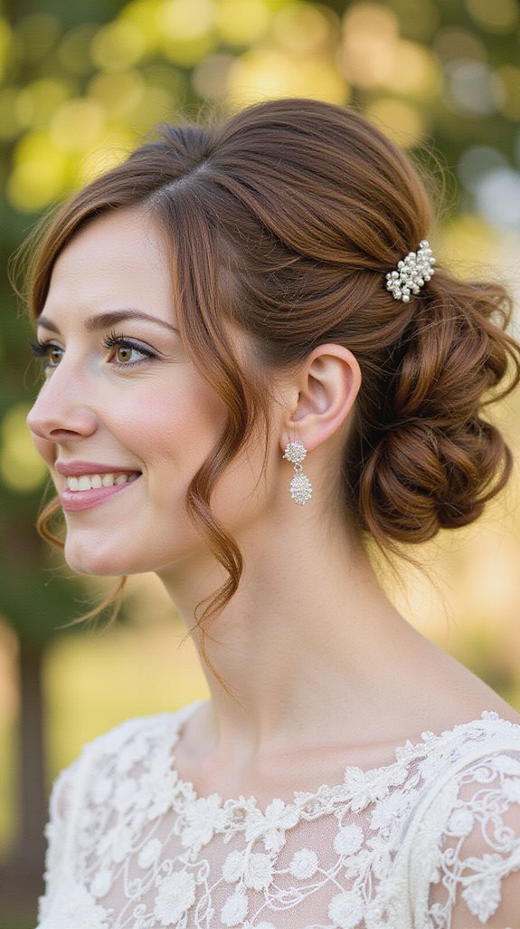 effortlessly romantic half up hairstyle