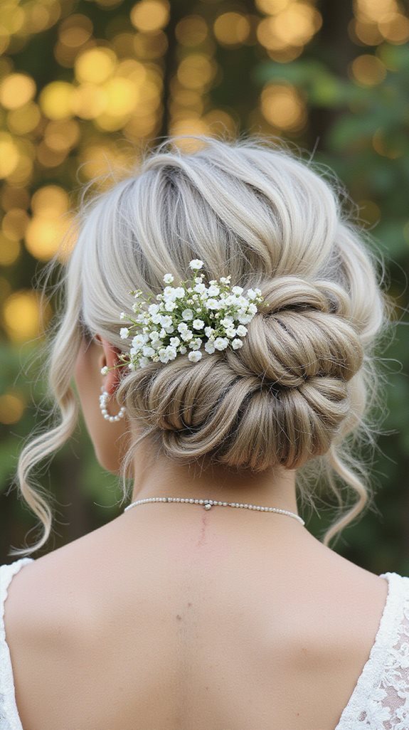 effortlessly romantic updo style