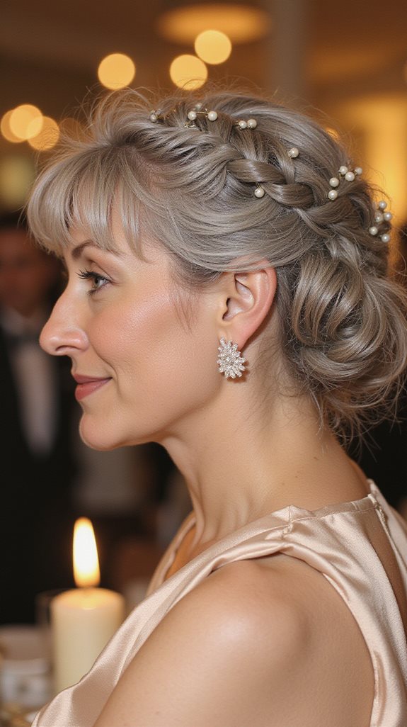 elegant half up gray styles