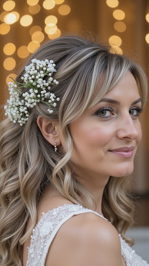 elegant half up hairstyles for mothers