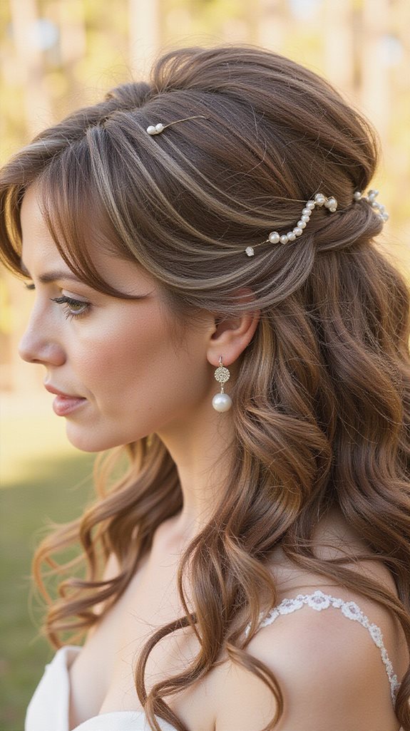 elegant half up half down hairstyles