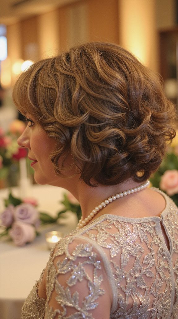 elegant layered wedding bobs