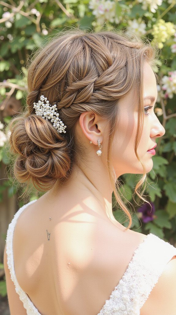 elegant low twisted updo