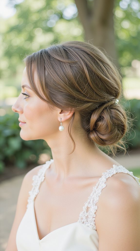 elegant minimalist bridal hairstyle