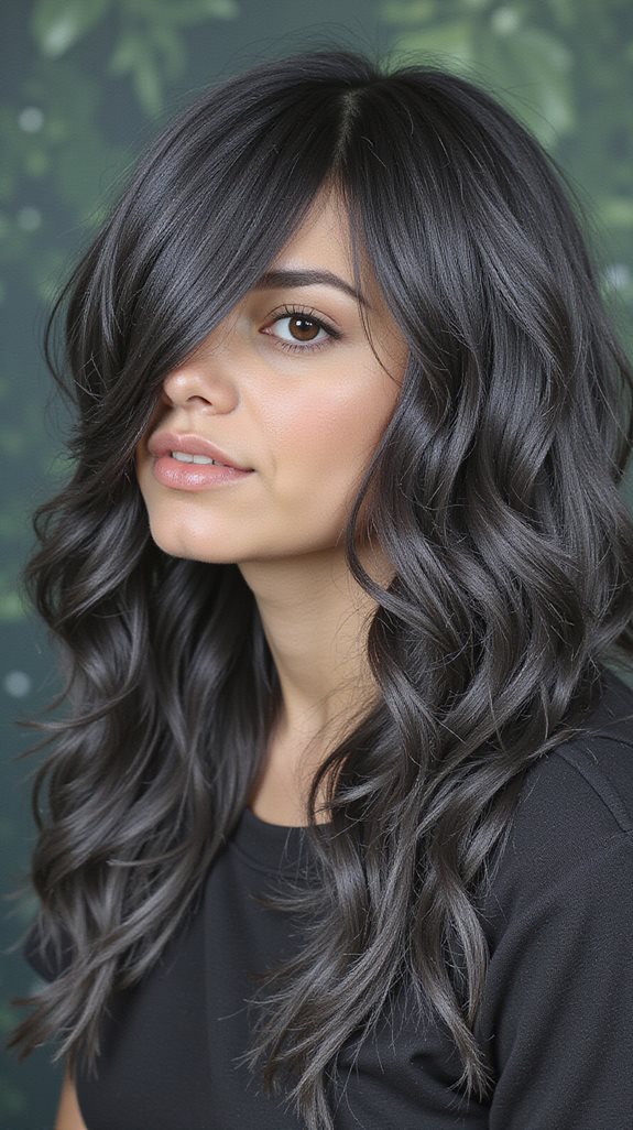 feathered bangs for volume