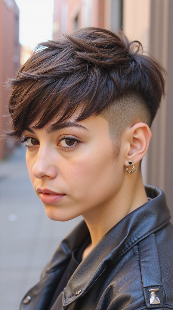 fierce asymmetrical pixie cut