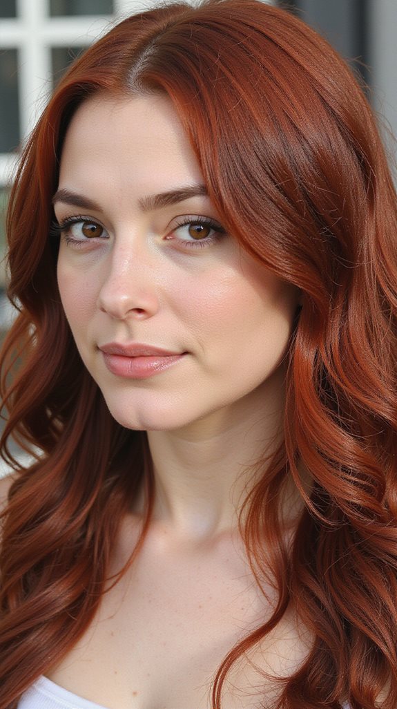 flattering auburn for fair skin