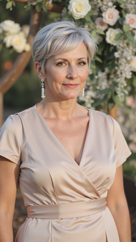 flattering side swept short styles