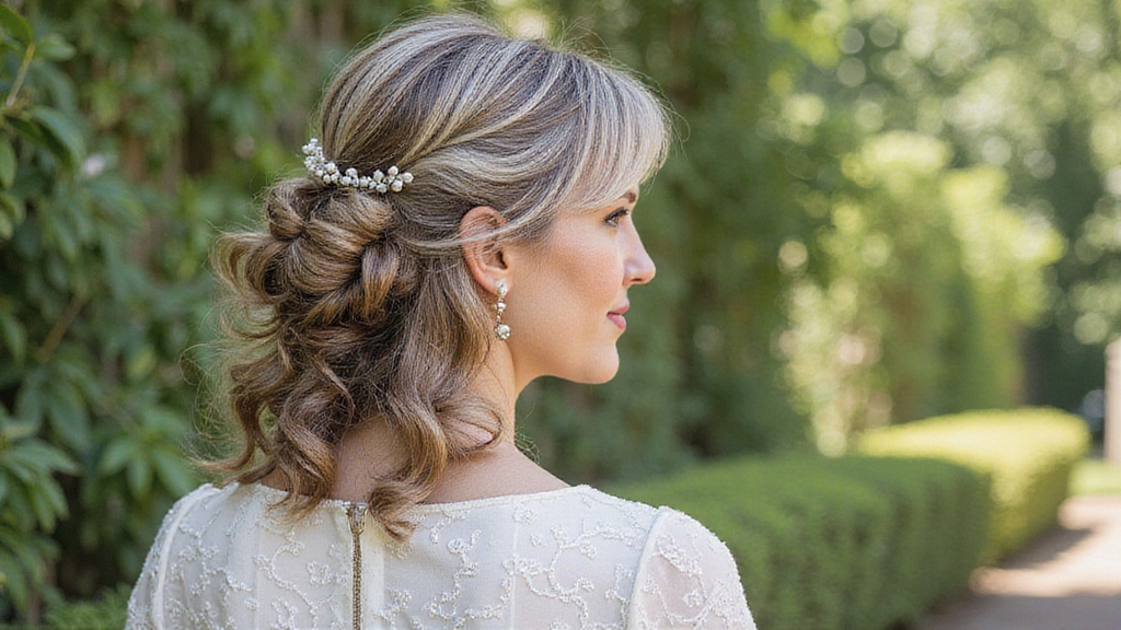 half up bride hairstyle