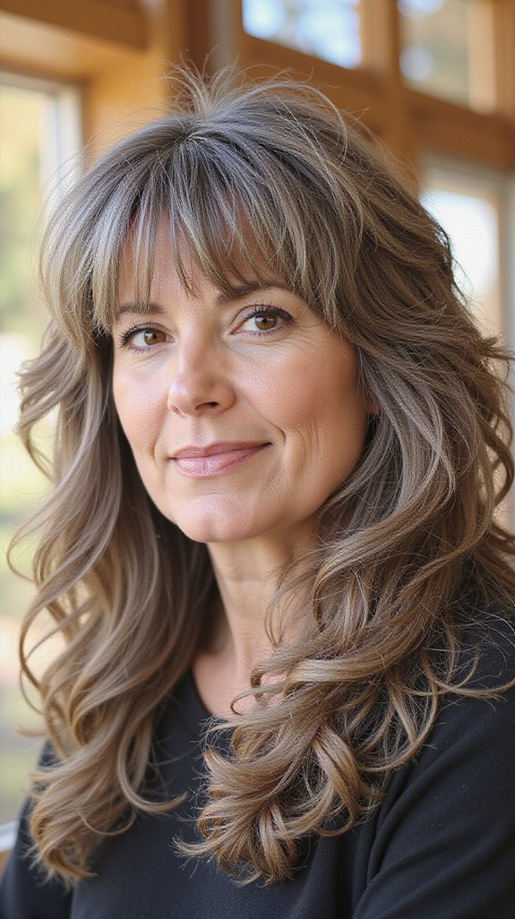 layered long shag haircut