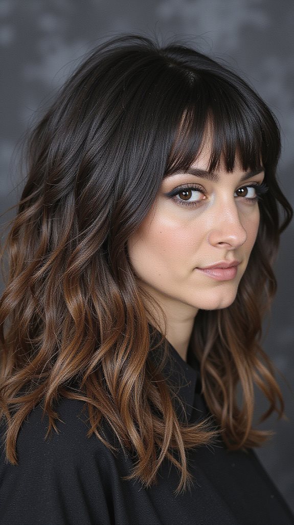 moody balayage wolf cut