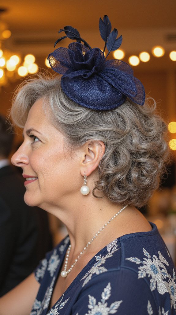 pinned curls for fascinator stability