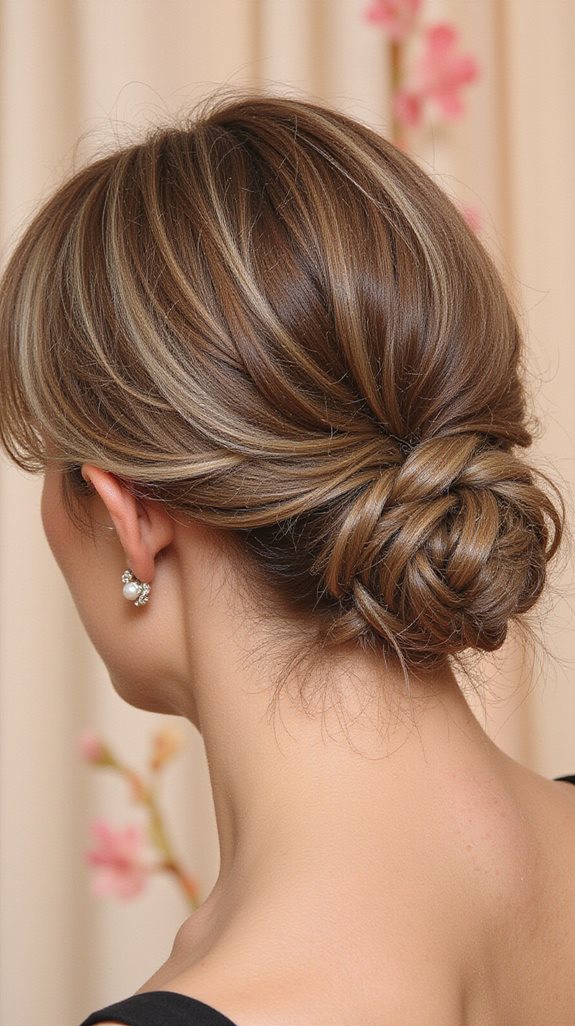 polished sleek low bun