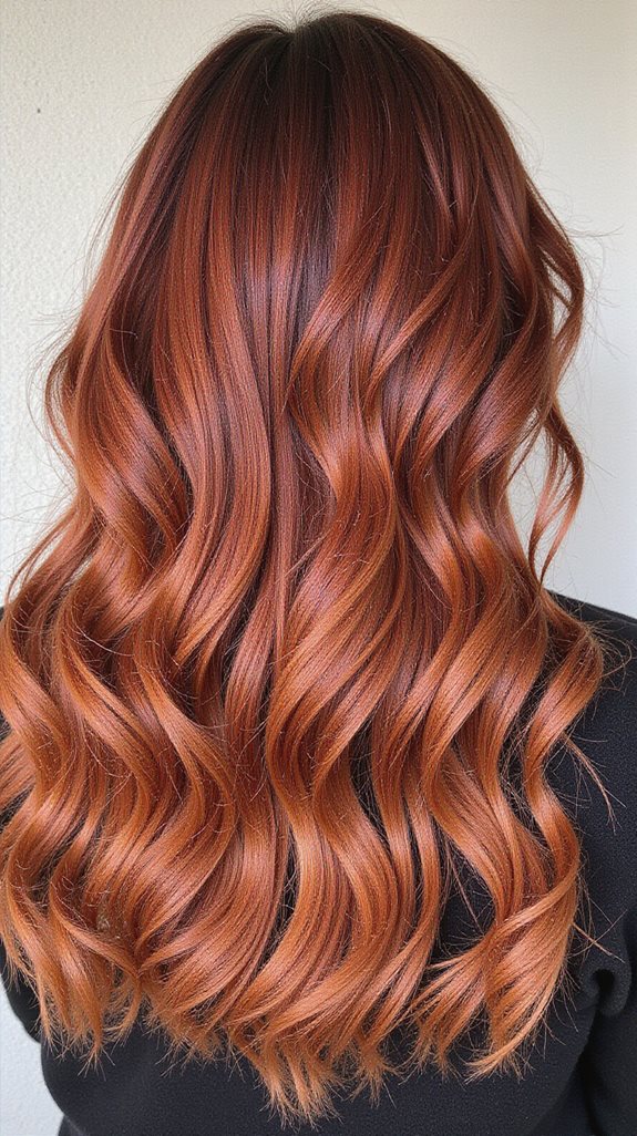 seamless auburn ombre transitions