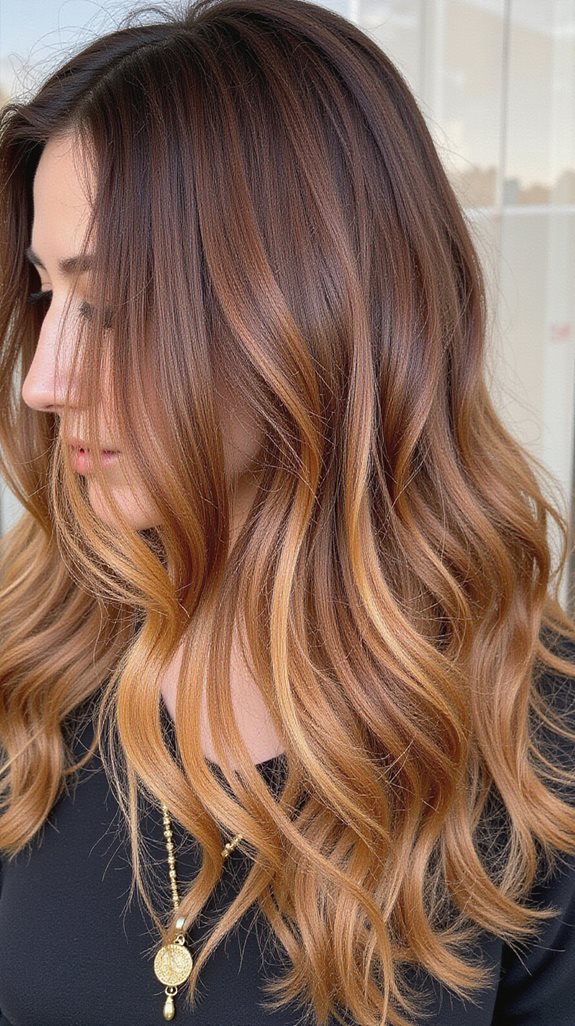 seamless chestnut brown ombre