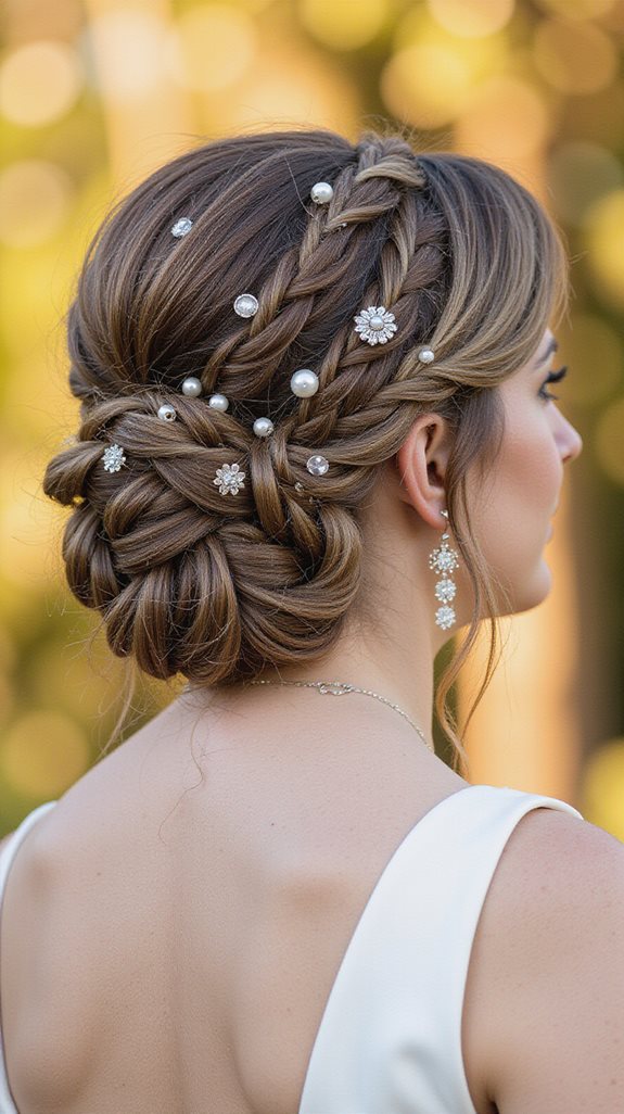 secure long hair updos