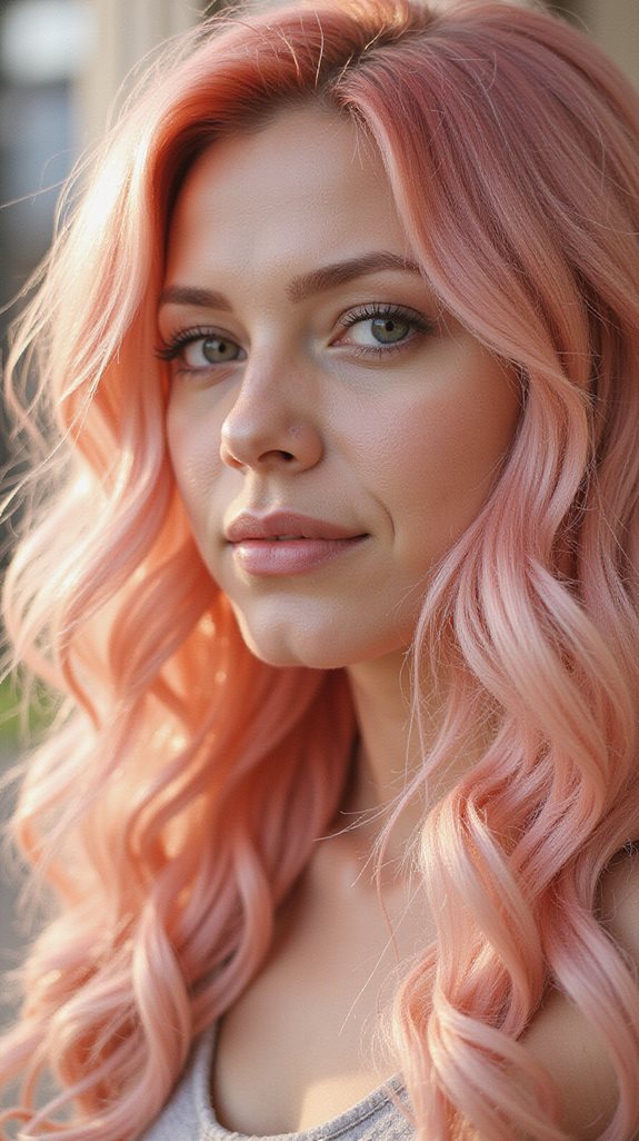 soft pastel strawberry red