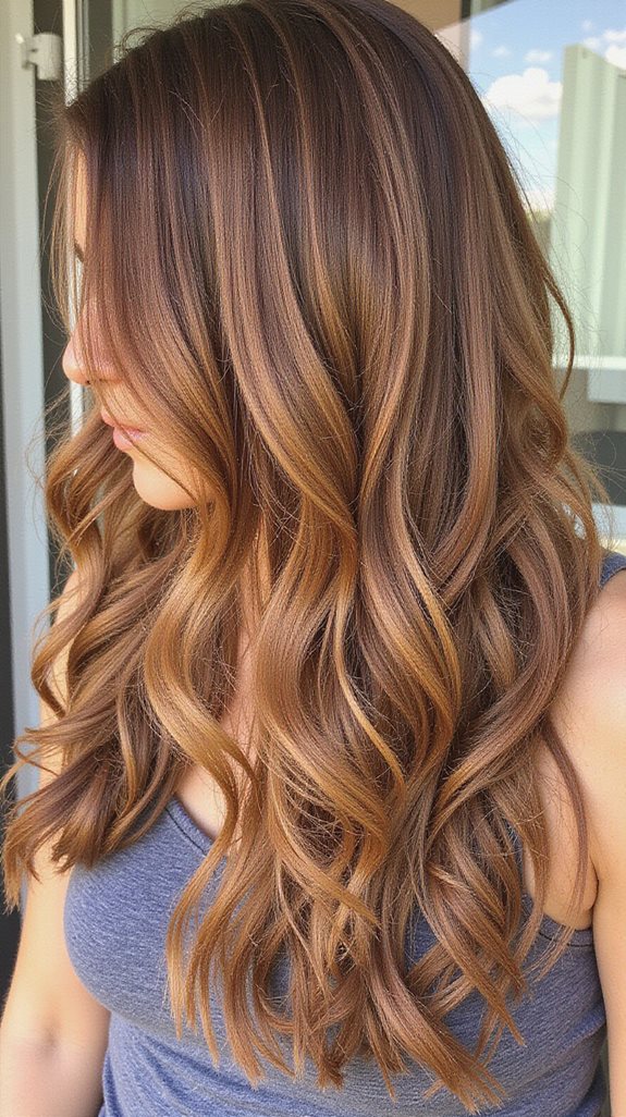 sun kissed chestnut brown balayage
