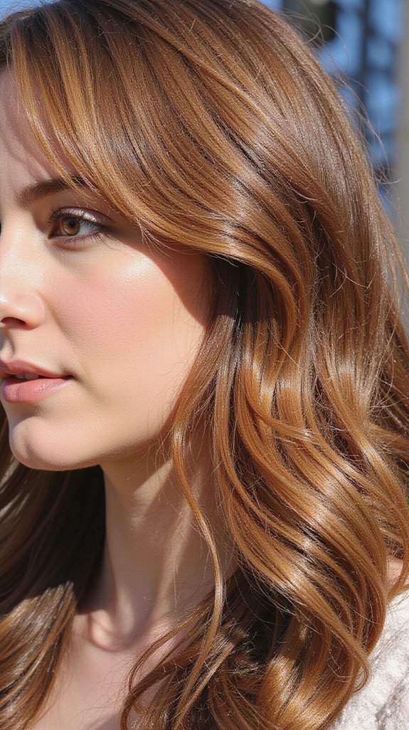 sun kissed chestnut brown balayage