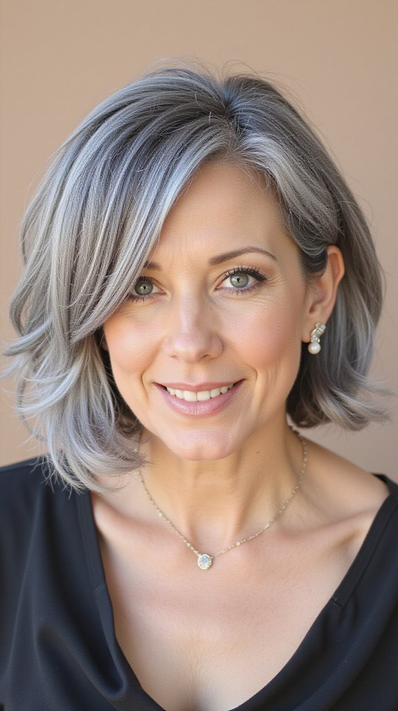 timeless silver bob hairstyle