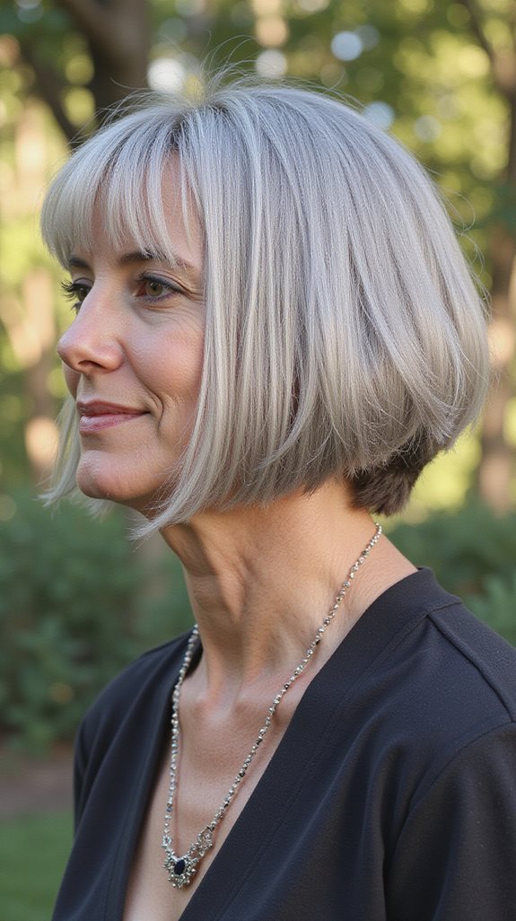 timeless slimming grey bob
