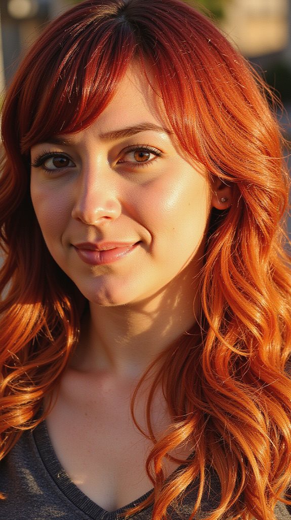 vibrant autumn red highlights