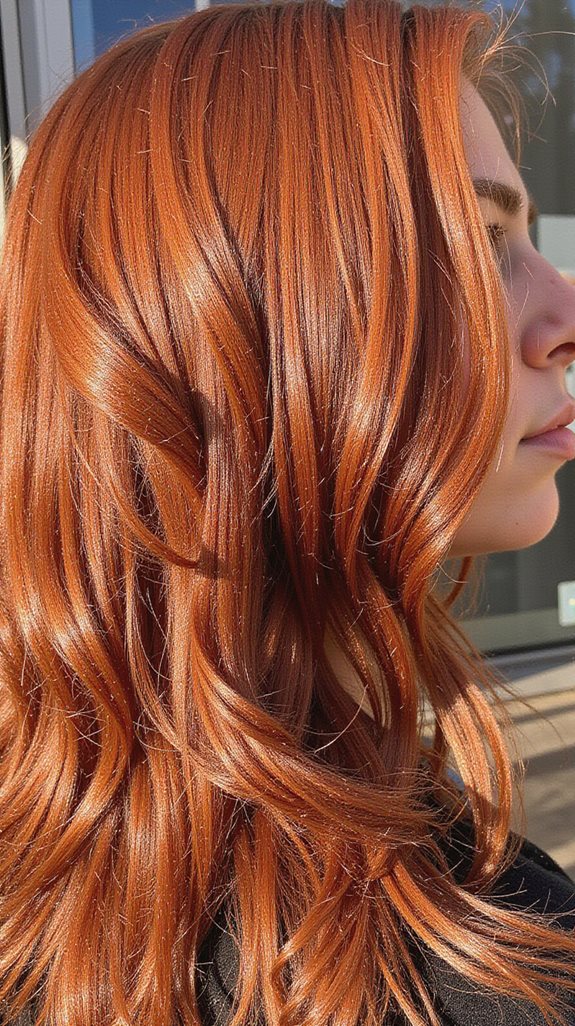 vibrant copper red highlights