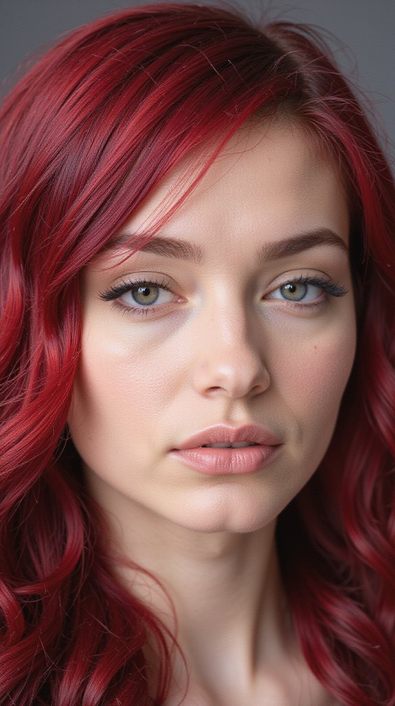 vibrant crimson hair maintenance