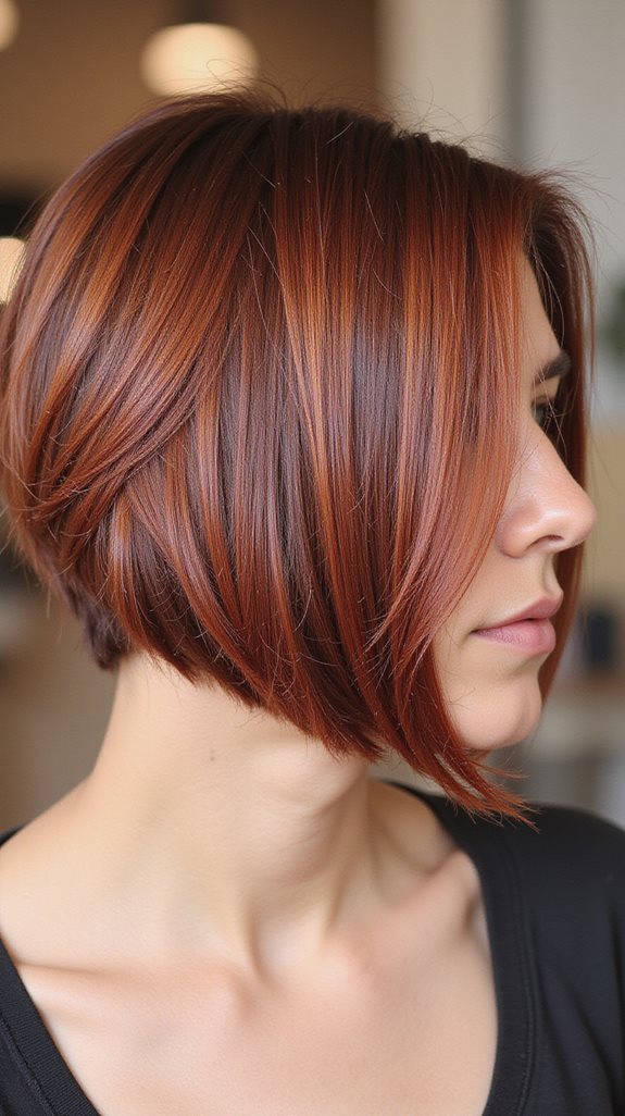 vivid short auburn hairstyles