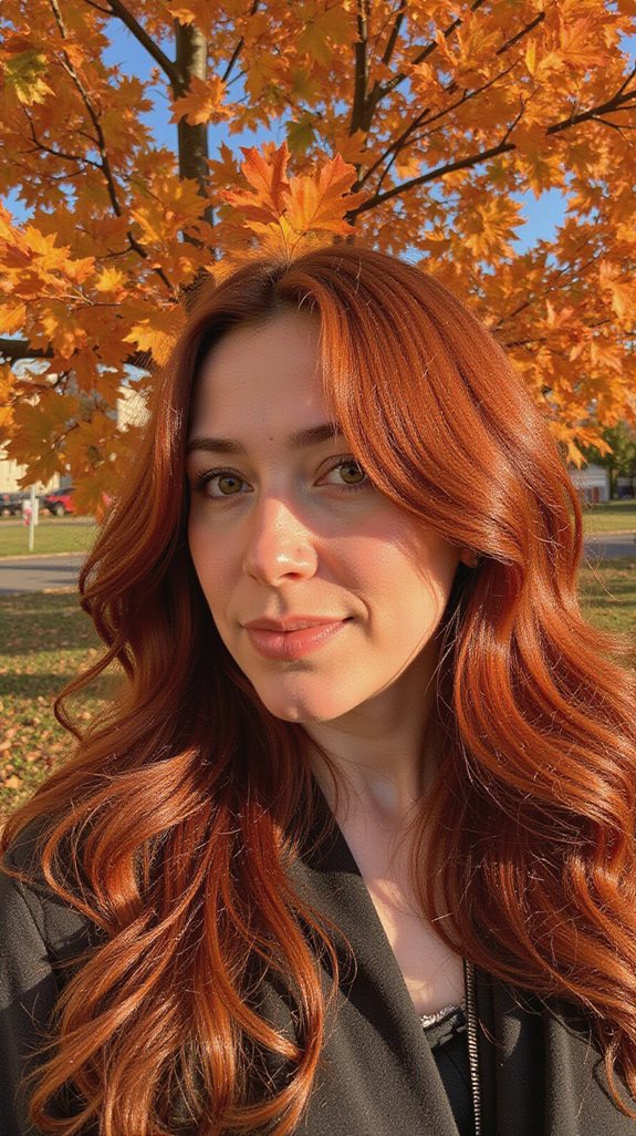 warm cinnamon red hair