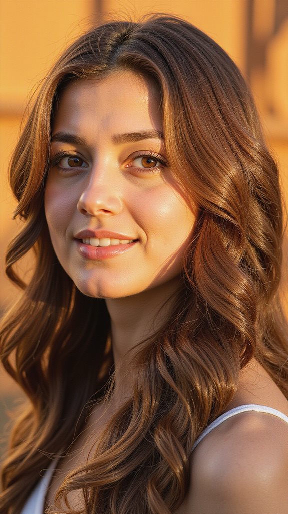 warm golden honey balayage