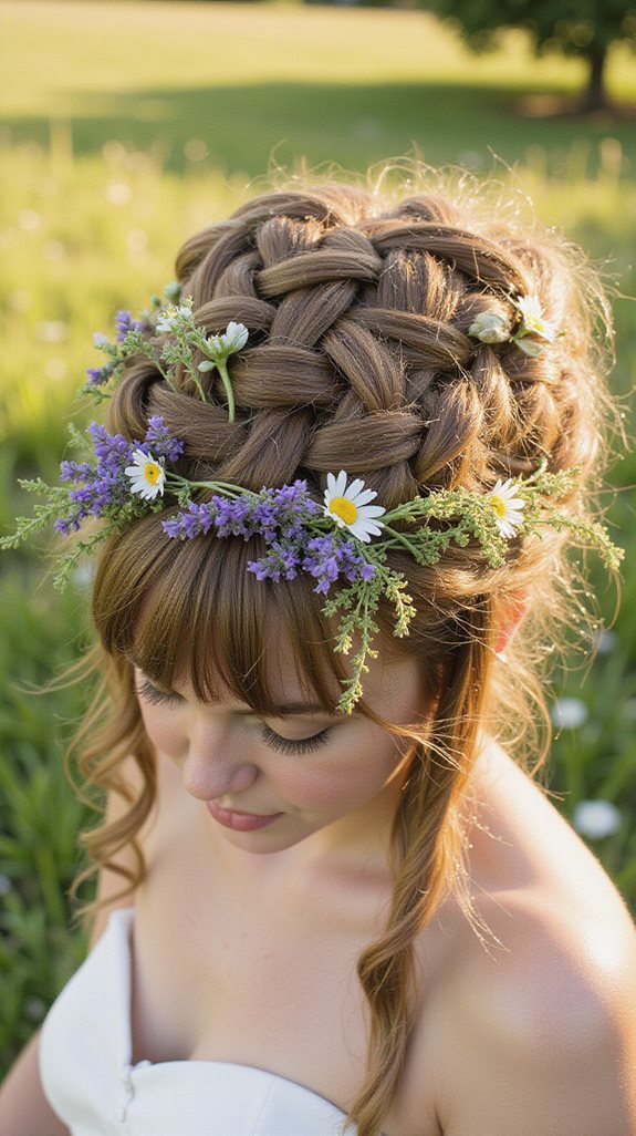 wildflower braided crown style