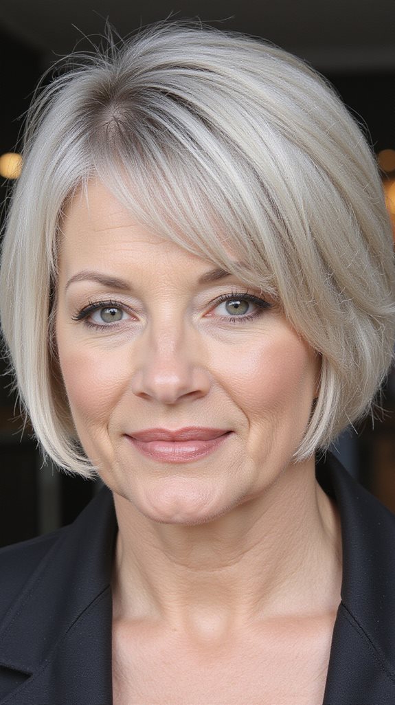 asymmetrical bob for volume