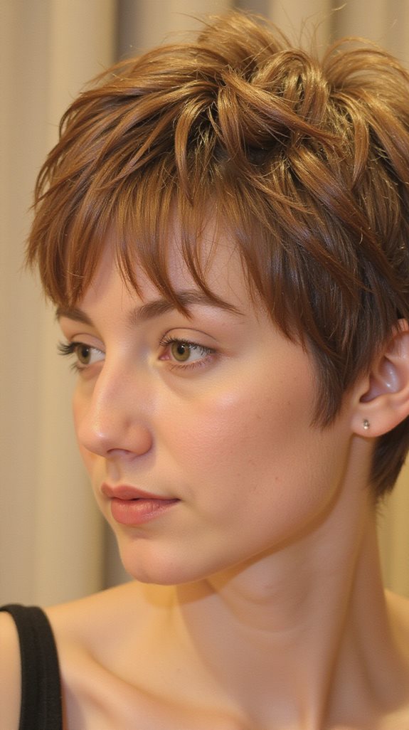 bixie cut with bangs